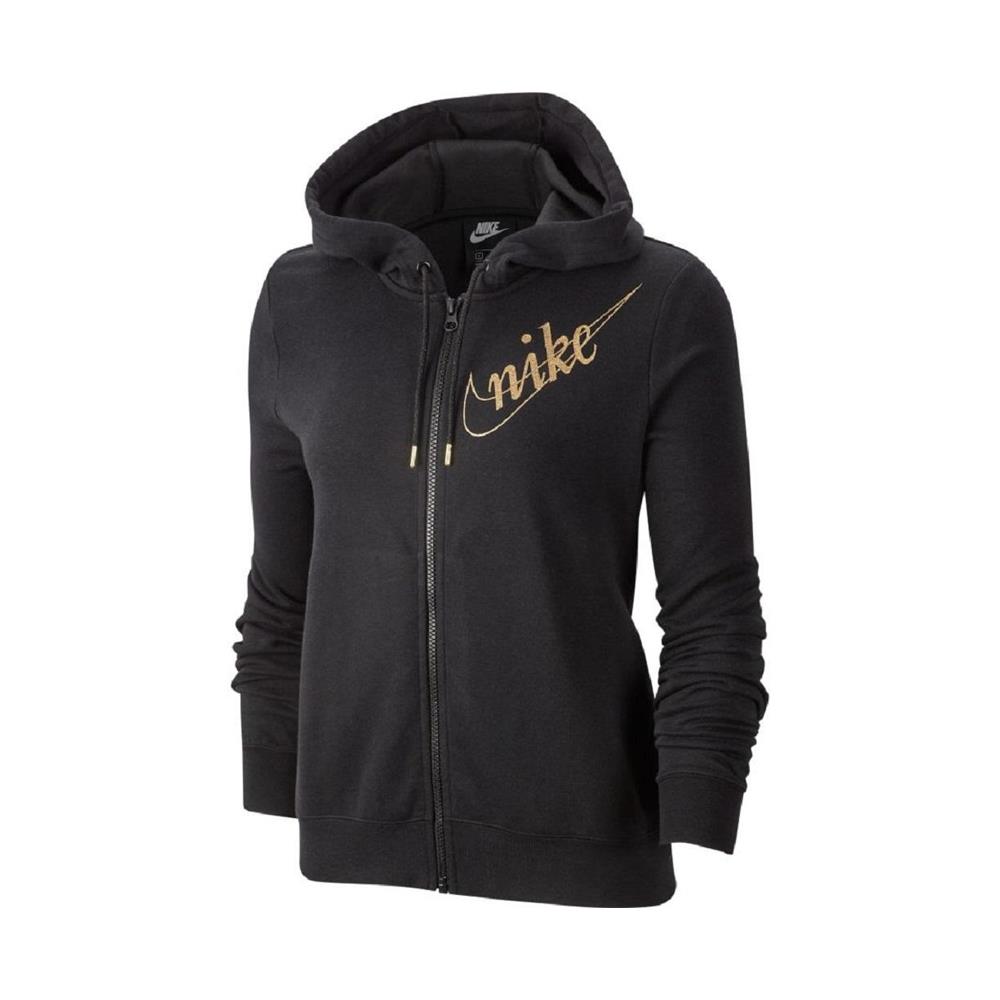 nike campera mujer hoodie fz flc glitter ng megasports