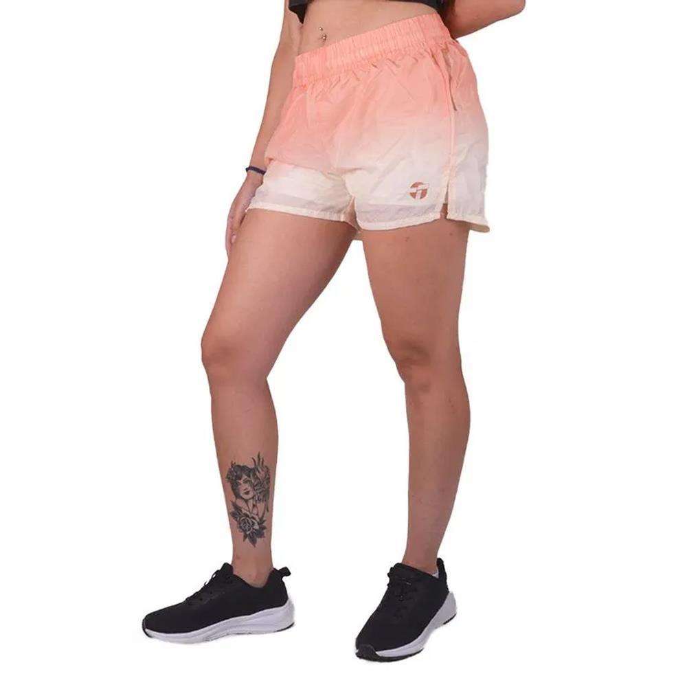 topper short con calza mujer CRINKLED IN peach shel megasports