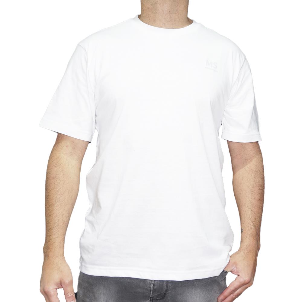 MS remera hombre MANGA ESTILO OVERSIZE BLANCO megasports