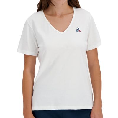 le-coq-sportif-remera---ESS-Tee-SS-Col-V-N1-W-blanco---Talle-S
