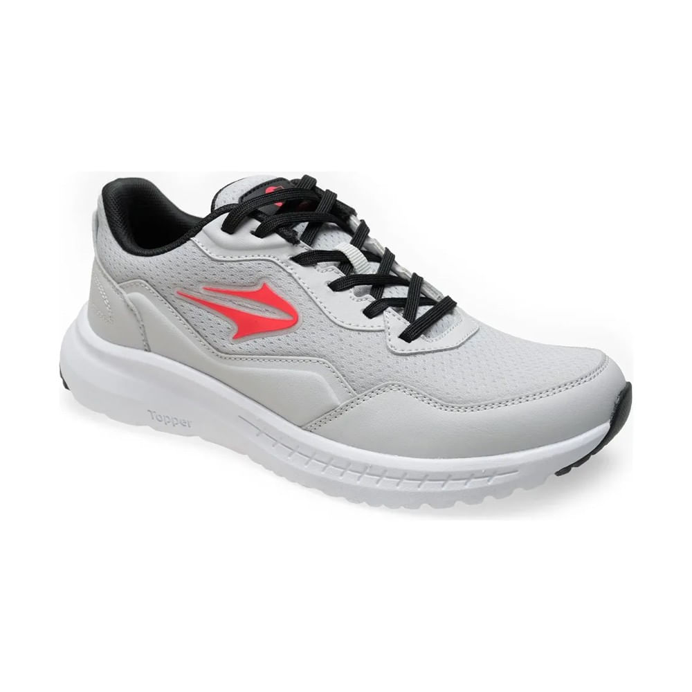 Zapatillas Topper modelo Wind 5 gris lunar y rojo — imagen 3